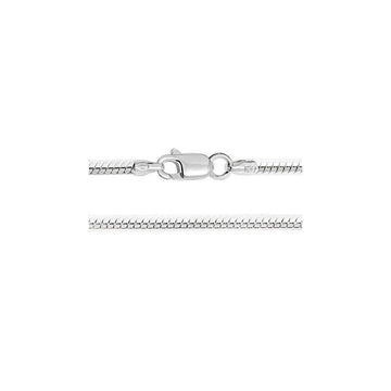 0.8MM Square Snake Chain .925 Solid Sterling Silver Sizes 16"-24"
